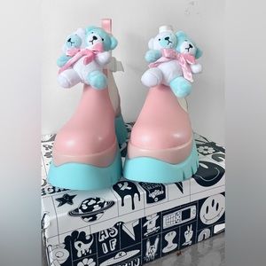 Melanie Martinez Sweet Teddy Bear Blue Pink White Boots